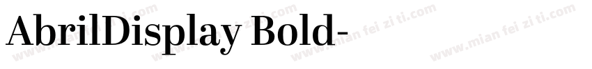 AbrilDisplay Bold字体转换
